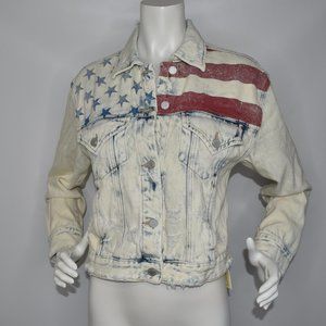Blank NYC Women's New Distressed Acid Wash Jacket